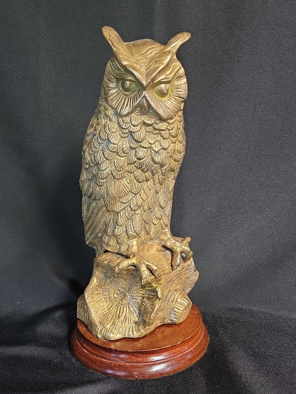 Solid Brass Owl Sculpture